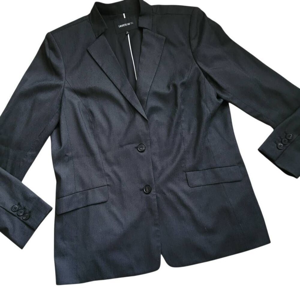 Lafayette 148 New York Blazer Jacket Womens 16 Virgin Wool Blend Careerwear Tiny